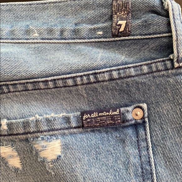 7 For All Mankind Distressed Denim - Picture 5 of 9